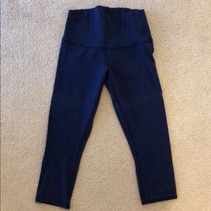 Navy lululemon cropped pants. Barely worn.